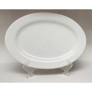 Cook At Home Oval Ceramic Platter Dinnerware Servingware 18" x 13"